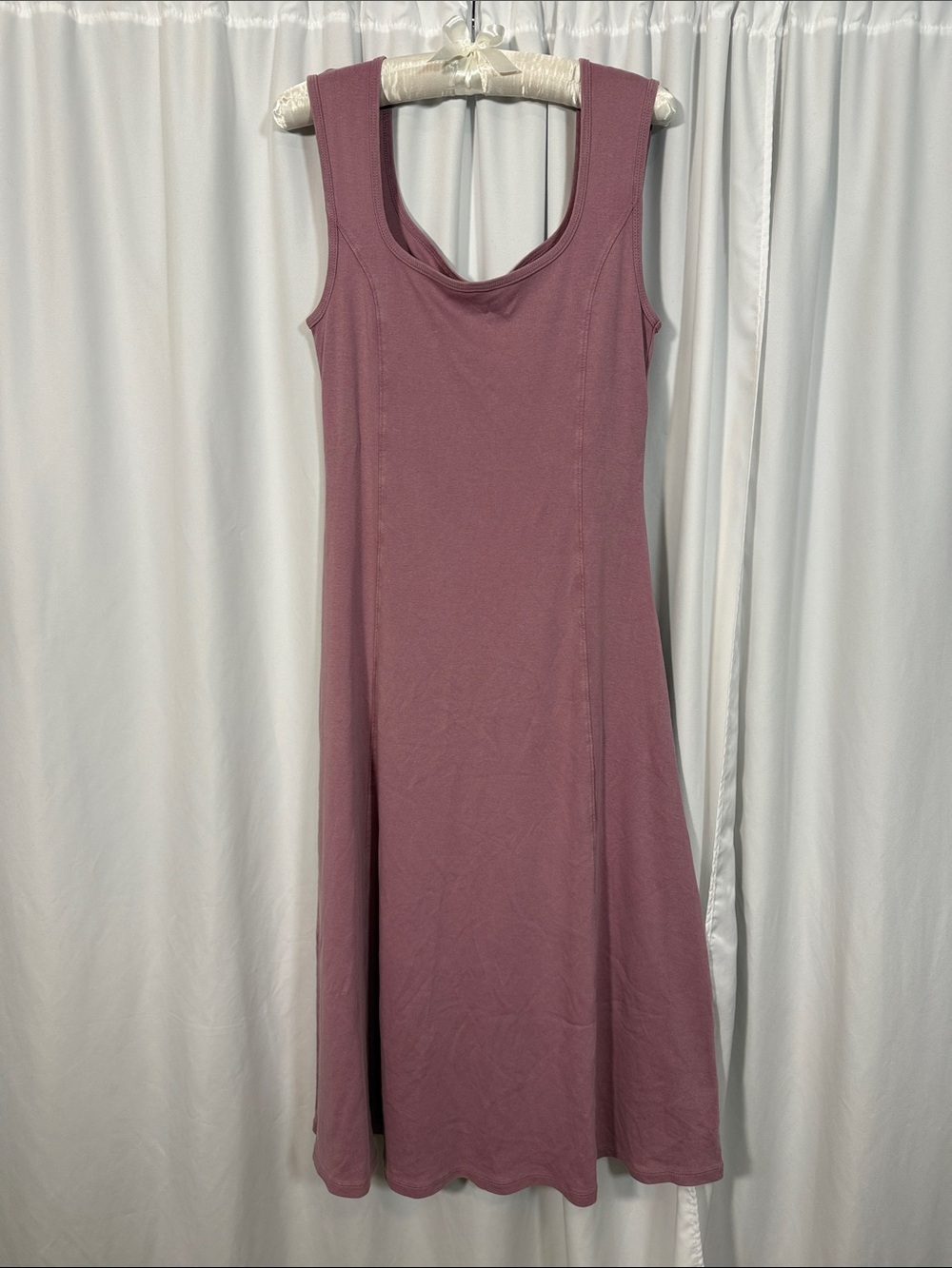 Universal Thread Mauve Scoop-Neck Midi Dress